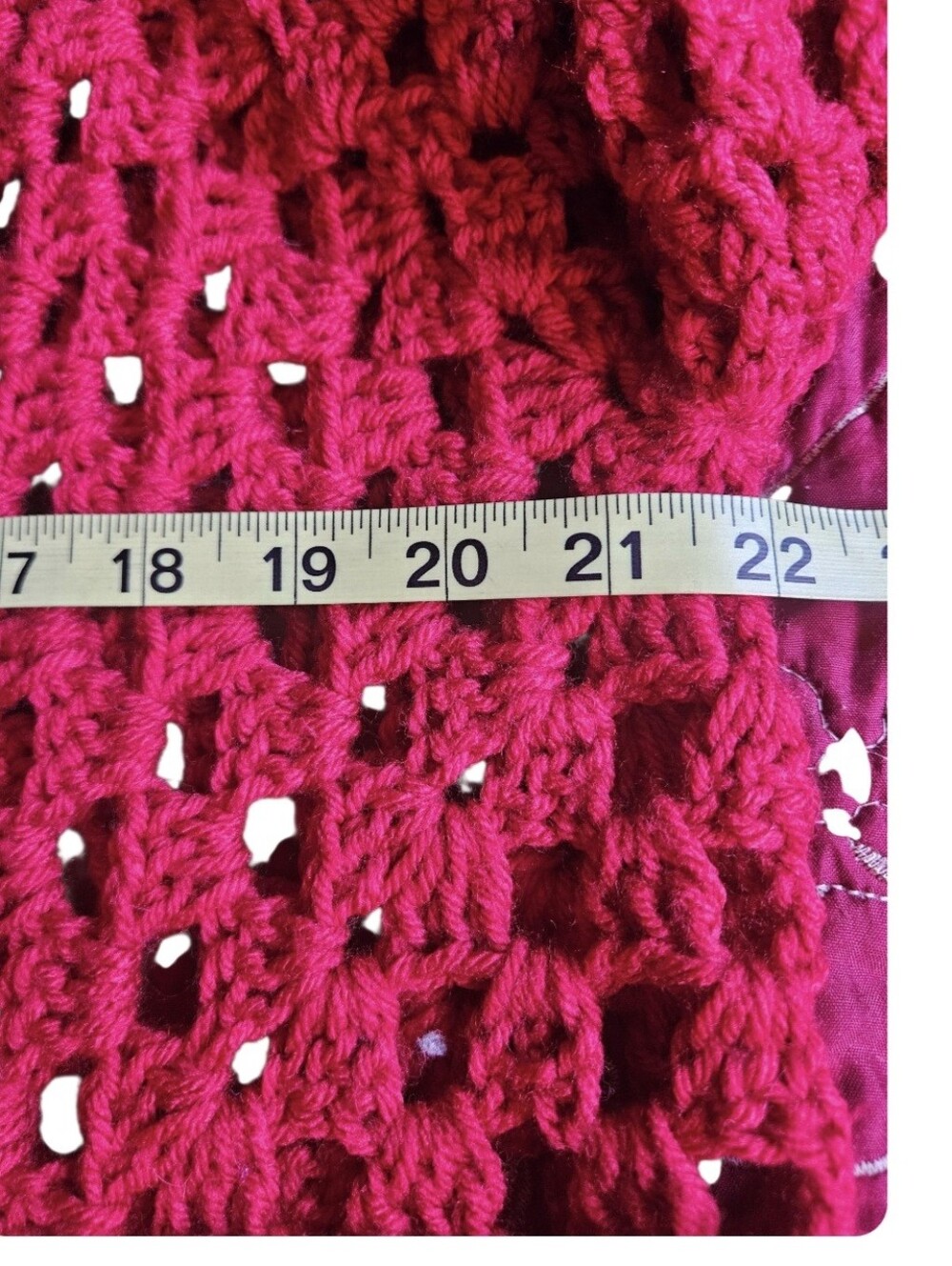 Handmade Crochet Christmas Cardigan Red Green White Grannycore OOAK Sweater - Picture 16 of 17